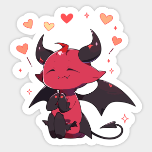 Kawaii demon in love Sticker